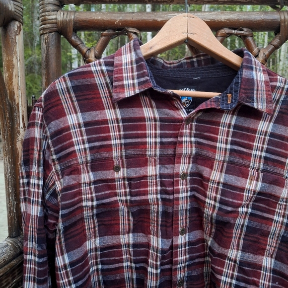 Kuhl Red Plaid Casual Button Down Shirt - Picture 2 of 5
